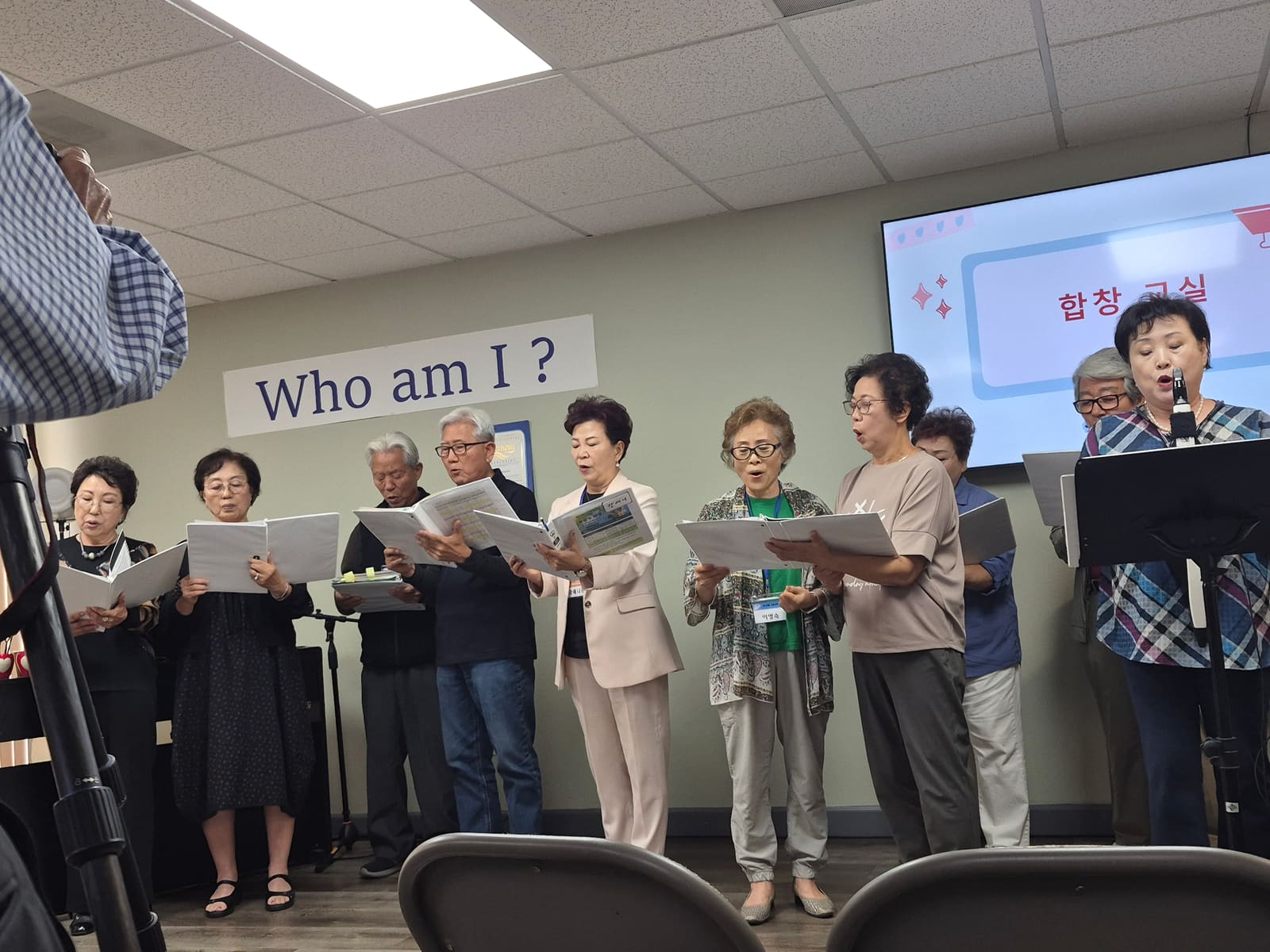 Senior College choir singing together